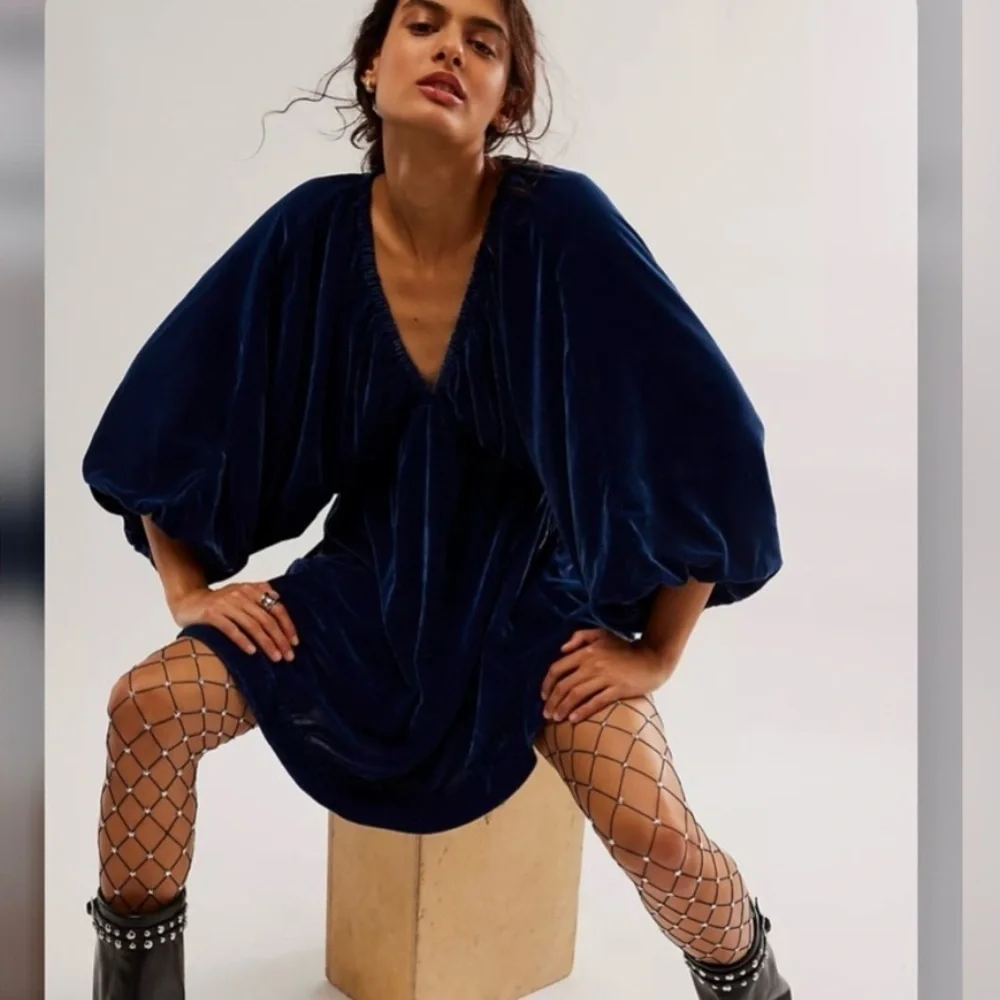 Free people Starry Night Net Tights black silver in package